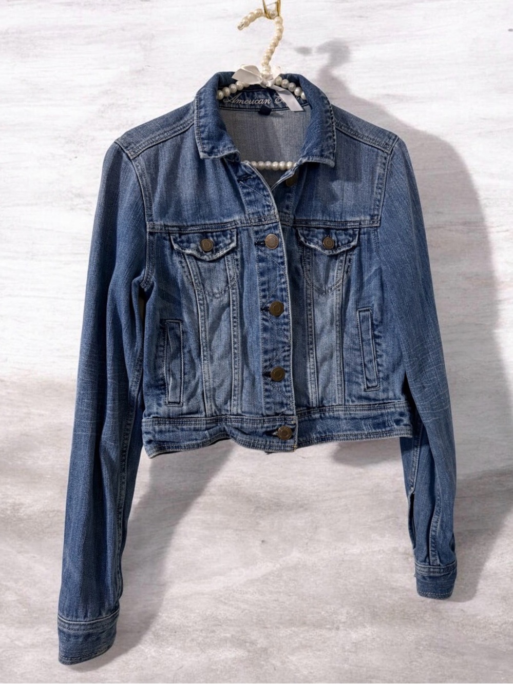 American Eagle Cropped Denim Jacket
